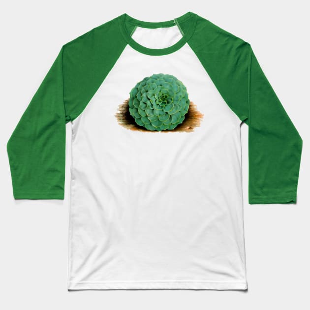 green flower Baseball T-Shirt by Marccelus